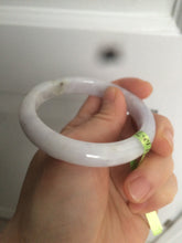 Load image into Gallery viewer, 54mm certifed 100% natural certified white/light purple jadeite jade bangle AC43-5953