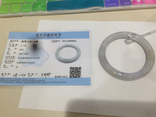 Load image into Gallery viewer, 54.2mm Certified 100% natural Type A light purple/white round cut jadeite jade bangle D49-9551