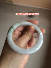 Load image into Gallery viewer, Sale! 49-54mm certified Type A 100% Natural dark green/white/black Jadeite Jade bangle with defects group GC30