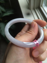 Load image into Gallery viewer, 51.3mm Certified Type A 100% Natural light purple jadeite jade bangle U12-3156