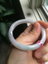 Load image into Gallery viewer, 51.3mm Certified Type A 100% Natural light purple jadeite jade bangle U12-3156