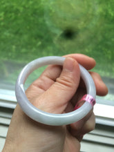 Load image into Gallery viewer, 51.3mm Certified Type A 100% Natural light purple jadeite jade bangle U12-3156