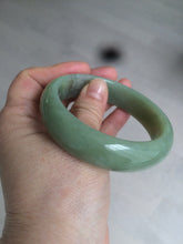 Load image into Gallery viewer, 56.7mm certified 100% Natural green/yellow/brown nephrite Jade bangle HE56-8451