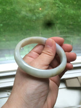 Load image into Gallery viewer, 55.3mm certified Type A 100% Natural green/yellow Jadeite Jade bangle Y114-0412