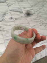 Load image into Gallery viewer, 50.5mm Certified type A 100% Natural sunny green/purple Jadeite Jade bangle L102-7278