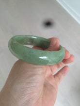 Load image into Gallery viewer, 56.7mm certified 100% Natural green/yellow/brown nephrite Jade bangle HE56-8451