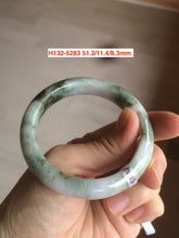 Load image into Gallery viewer, Sale! 49-54mm certified Type A 100% Natural dark green/white/black Jadeite Jade bangle with defects group GC30