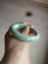 Load image into Gallery viewer, 56.4mm certified Type A 100% Natural sunny green Jadeite Jade bangle U125-2485