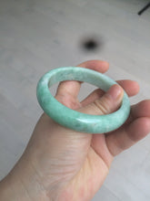 Load image into Gallery viewer, 56.4mm certified Type A 100% Natural sunny green Jadeite Jade bangle U125-2485