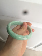 Load image into Gallery viewer, 56.4mm certified Type A 100% Natural sunny green Jadeite Jade bangle U125-2485