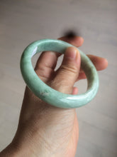 Load image into Gallery viewer, 56.4mm certified Type A 100% Natural sunny green Jadeite Jade bangle U126-2490