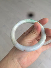 Load image into Gallery viewer, 57mm certified Type A 100% Natural sunny green/white/purple/brown(FU LU Shou) round cut Jadeite Jade bangle AF78-8925