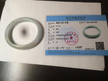 Load image into Gallery viewer, 57mm Certificated Type A 100% Natural green/white oval jadeite jade bangle D89-7164