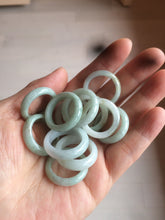 Load image into Gallery viewer, 100% natural type A green/white/yellow/dark green jadeite jade band ring F104 (Add on item, not sale individually.)