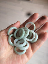 Load image into Gallery viewer, 100% natural type A green/white/yellow/dark green jadeite jade band ring F104 (Add on item, not sale individually.)