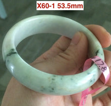 Load image into Gallery viewer, 50-55mm Type A 100% Natural light green Jadeite Jade bangle group girl/small adult hand X60