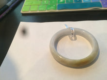 Load image into Gallery viewer, 54mm 100% natural Type A yellow/white jadeite jade bangle Z107