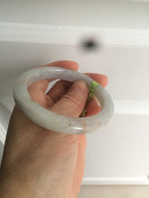 Load image into Gallery viewer, 54.5mm 100% natural Type A green/white with red floating flowers jadeite jade bangle AK3-1387