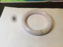 Load image into Gallery viewer, 55mm 100% natural Type A light purple/white round cut jadeite jade bangle Z109