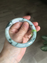Load image into Gallery viewer, 58.2mm certified type A 100% Natural green/white/purple Jadeite Jade bangle Z97-6205