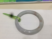 Load image into Gallery viewer, 54.5mm 100% natural Type A green/white with red floating flowers jadeite jade bangle AK3-1387