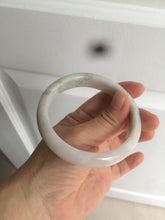Load image into Gallery viewer, 59mm certified 100% natural green/purple/yellow jadeite jade bangle AD88-7516