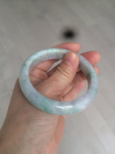 Load image into Gallery viewer, 55.7mm certified 100% natural Type A sunny green/white/purple jadeite jade bangle C61-00514