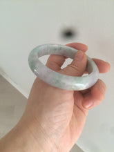 Load image into Gallery viewer, 55.7mm certified 100% natural Type A sunny green/white/purple jadeite jade bangle C61-00514