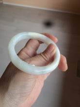 Load image into Gallery viewer, 54.4mm certified 100% Natural white/beige nephrite Jade bangle HE48-7870