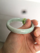 Load image into Gallery viewer, 49mm certified Type A 100% Natural light green oval Jadeite Jade bangle AC31-7119