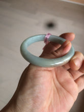 Load image into Gallery viewer, 51.2mm certificated Type A 100% Natural light green/blue/red Jadeite Jade bangle C4804