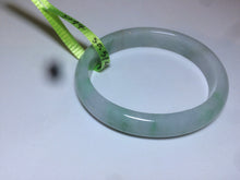 Load image into Gallery viewer, 47.5mm Certified Type A 100% Natural light green/white oval Jadeite Jade bangle S8-5094