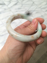 Load image into Gallery viewer, 55.7mm Certified Type A 100% Natural sunny green Jadeite Jade bangle A65-3328