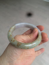 Load image into Gallery viewer, 55.7mm certified 100% natural green/brown/purple jadeite jade bangle AT44-1649