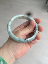Load image into Gallery viewer, 60.8mm Certified Type A 100% Natural green yellow small flowers Jadeite Jade bangle AQ35-9157