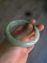 Load image into Gallery viewer, 54.5mm Certified Type A 100% Natural watery light green jadeite jade bangle D61