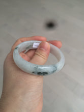 Load image into Gallery viewer, 50.8mm certified type A 100% Natural light green white oval Jadeite Jade bangle AB86-2856