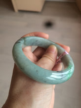 Load image into Gallery viewer, 57.9mm Certified Type A 100% Natural sunny green/dark green/black Jadeite Jade bangle AJ41-0082