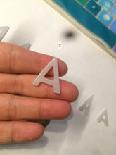 Load image into Gallery viewer, 100% natural icy watery jadeite jade Initial letter A pendant necklace Y125