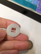 Load image into Gallery viewer, 18-19.6mm Type A 100% Natural sunny green/ light purple/white Jadeite Jade ancient Chinese coin pendant group AT75