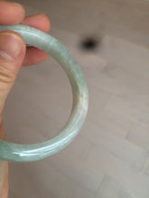 Load image into Gallery viewer, 54mm certified Type A 100% Natural watery sunny green/white jadeite jade bangle AB78-5444