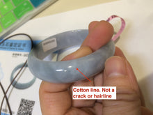 Load image into Gallery viewer, 51.5mm certificated Type A 100% Natural light green/blue/gray Jadeite Jade bangle AD17-5464