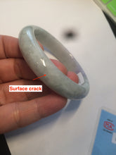 Load image into Gallery viewer, 52.7mm 100% natural Type A light green/purple jadeite jade bangle D80-2207