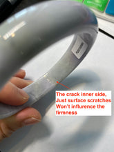 Load image into Gallery viewer, 58.1mm 100% natural type A certified light green/purple jadeite jade bangle AQ5-0684