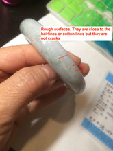 Load image into Gallery viewer, 56.5mm certified Type A 100% Natural green/white chubby Jadeite Jade bangle AF1-4612