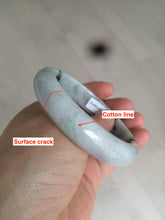 Load image into Gallery viewer, 58.6mm 100% natural type A certified sunny green/purple jadeite jade bangle AQ33-0735