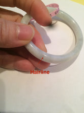 Load image into Gallery viewer, Sale! type A 100% 47-49mm Natural green/white round cut Jadeite jade bangle AG3 for kids or small hands group 7