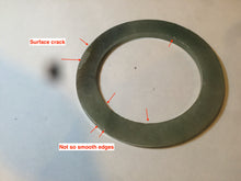 Load image into Gallery viewer, 54mm Type A 100% Natural dark green/gray Jadeite Jade bangle AS52