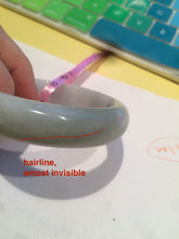 Load image into Gallery viewer, 54.8mm certified type A 100% Natural light green Jadeite Jade bangle X16-5610
