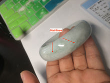 Load image into Gallery viewer, 57mm Certified type A 100% Natural green/white/brown chubby Jadeite bangle N107-3788